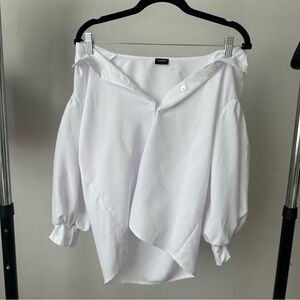 White Off-Shoulder Blouse